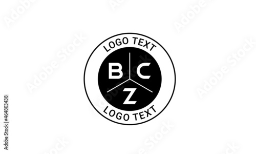  Vintage Retro BCZ Letters Logo Vector Stamp