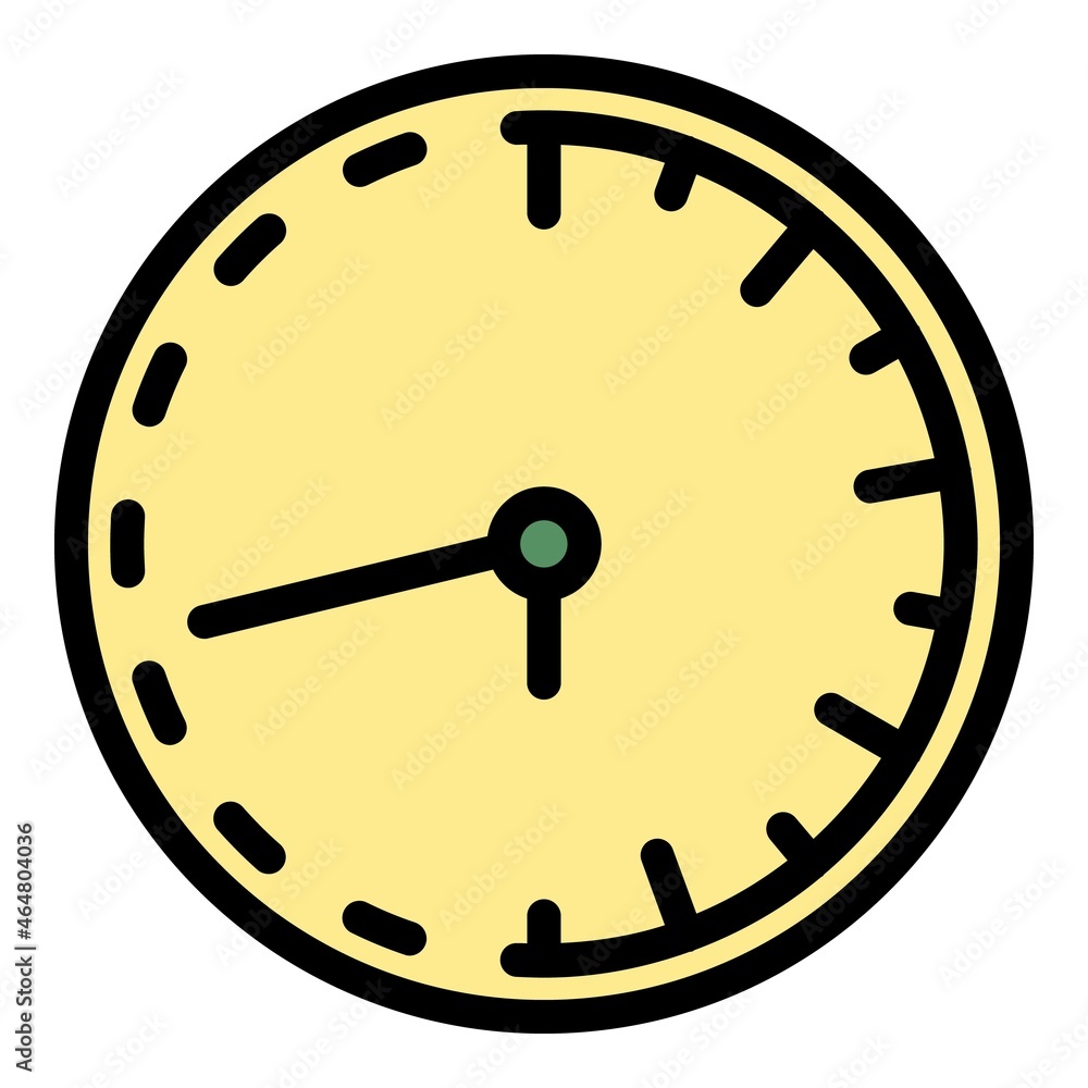Classic wall clock repair icon. Outline classic wall clock repair vector icon color flat isolated Classic wall clock repair icon. Outline classic wall clock repair vector icon color flat isolated