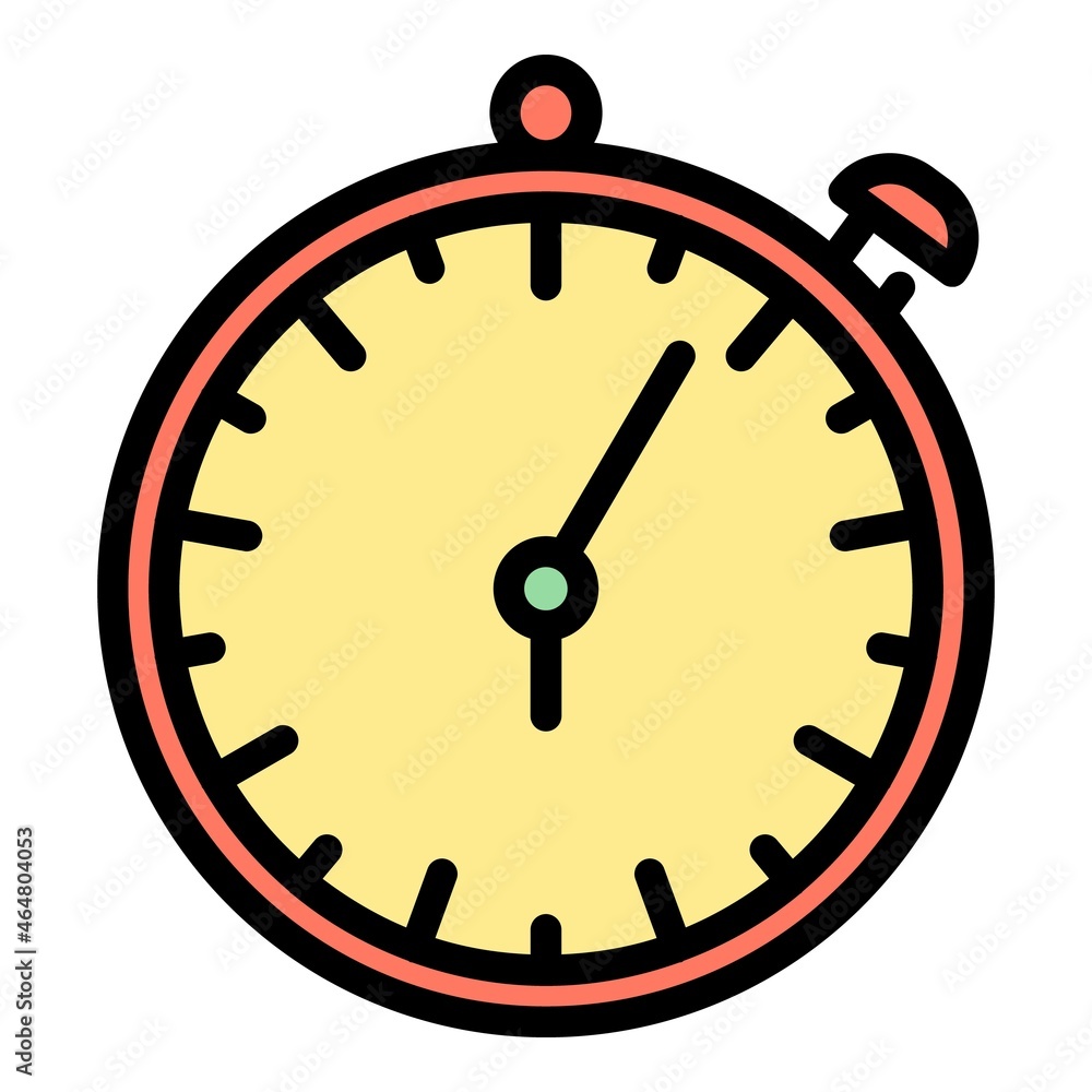 Stopwatch repair shop icon. Outline stopwatch repair shop vector icon color flat isolated Stopwatch repair shop icon. Outline stopwatch repair shop vector icon color flat isolated