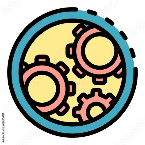 Automated watch repair icon. Outline automated watch repair vector icon color flat isolated