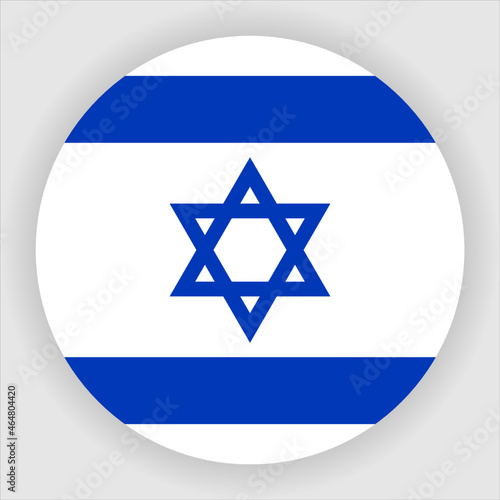 Israel Flat Rounded Country Flag button Icon