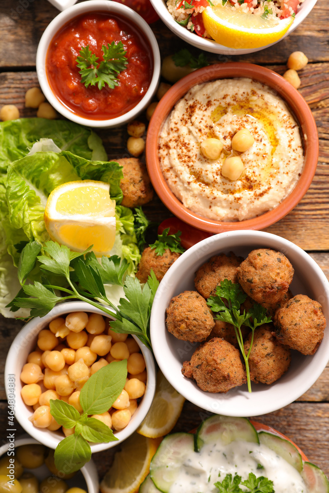 assorted of lebanese food