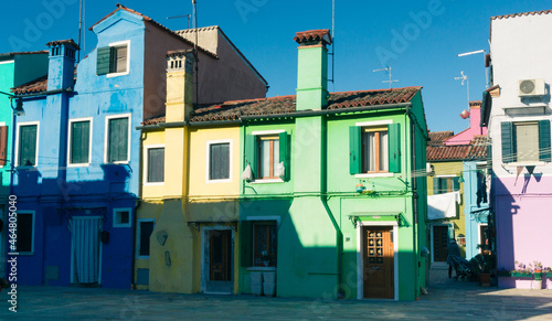 Colored houses on Buranoo Island