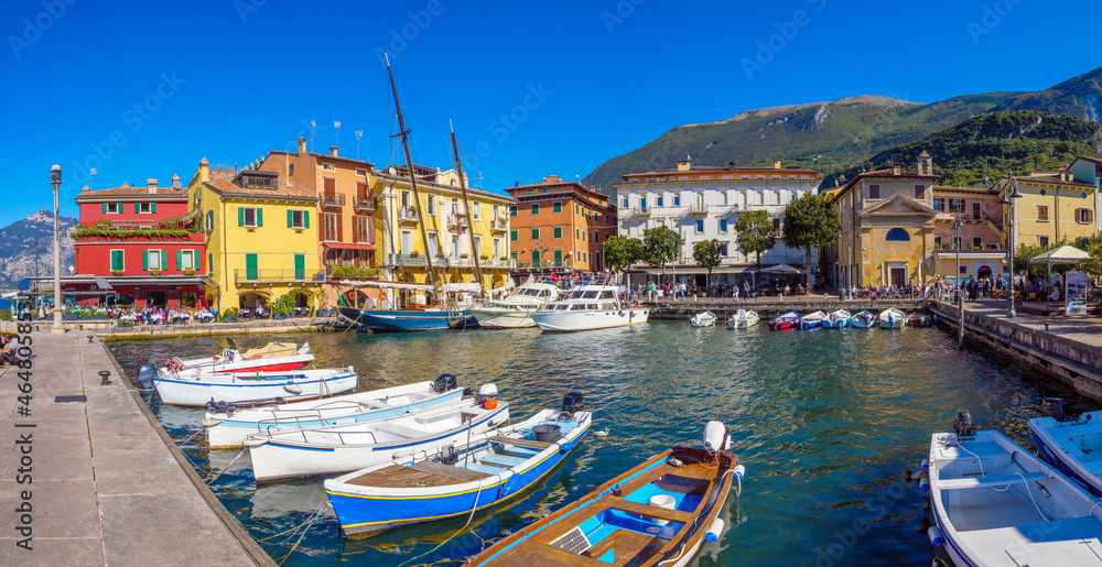 Malcesine harbor on Lake Garda