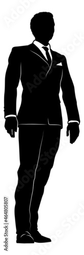 Business Man In Suit Silhou...