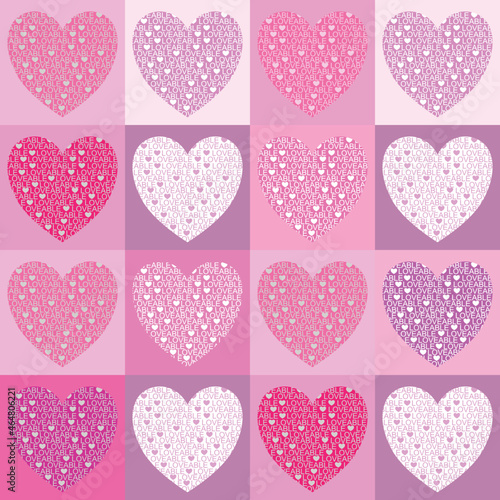 seamless pattern with hearts vzlentione day