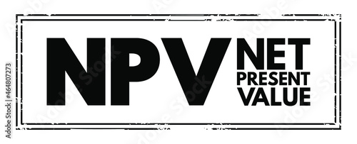 NPV - Net Present Value acronym, business concept background