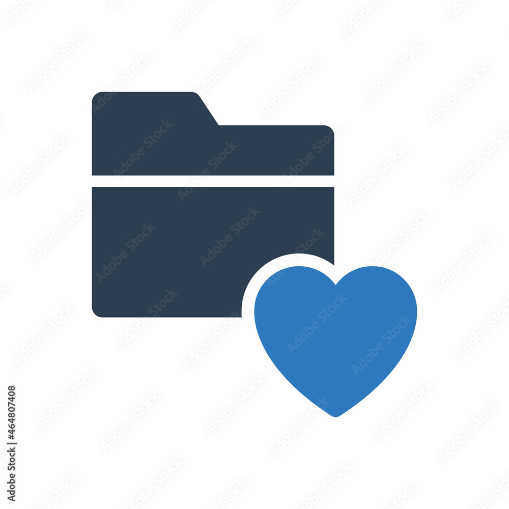 Favorite folder with heart icon Favorite folder with heart icon