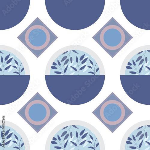 set of shapes leaf seamless pattern for card or fabric