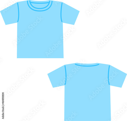 無地の半袖Tシャツの前と後ろ