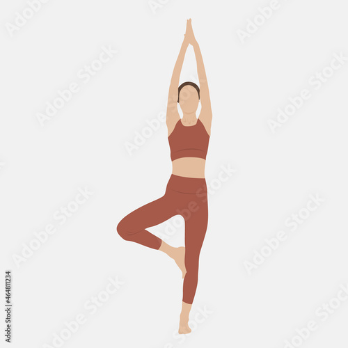 yoga woman flat design