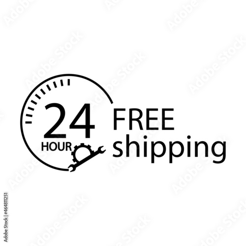 Free delivery twenty four hours sign eps ten