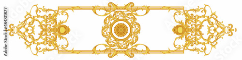 Golden decorative element in Baroque style