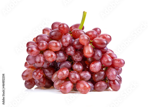 Ripe red grape isolated on white