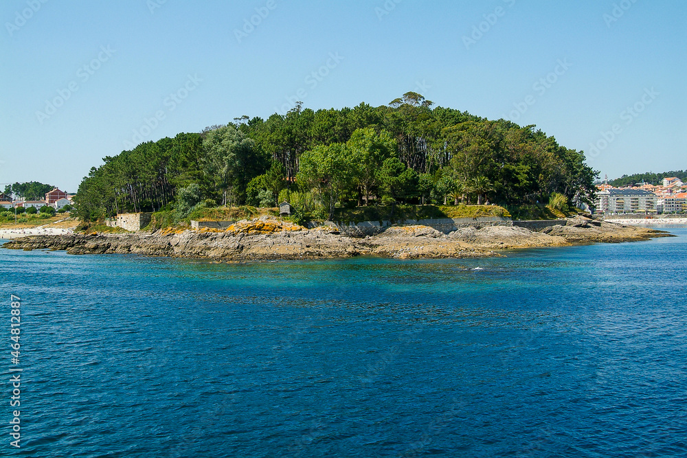 Islas Cies en la Ría de Vigo. Pontevedra, Galicia.