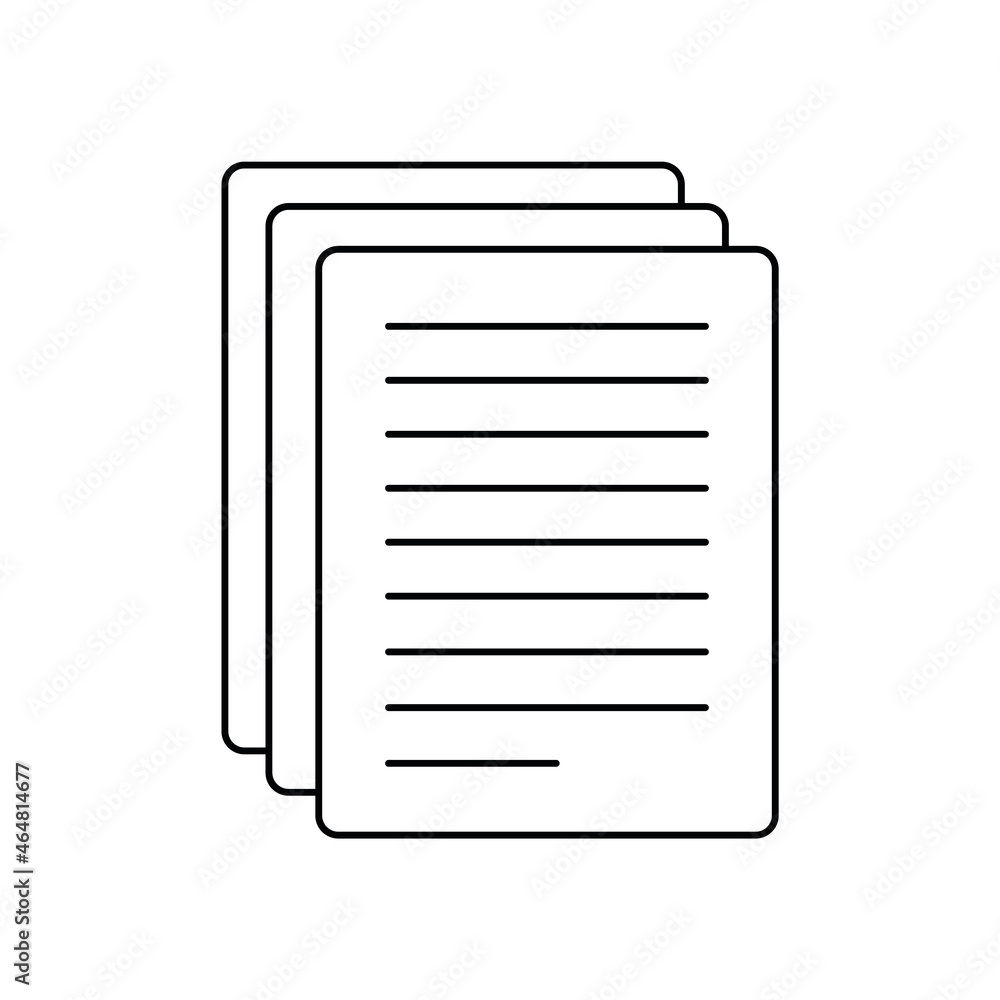 vector icon of document paper on white background vector icon of document paper on white background