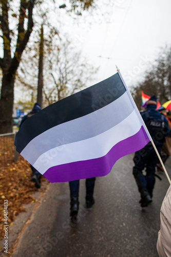 Asexual flag LGBT+ parade photo