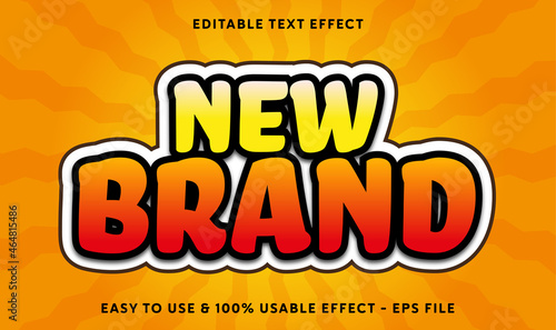 new brand editable text effect template with abstract style use for business brand and store campaign