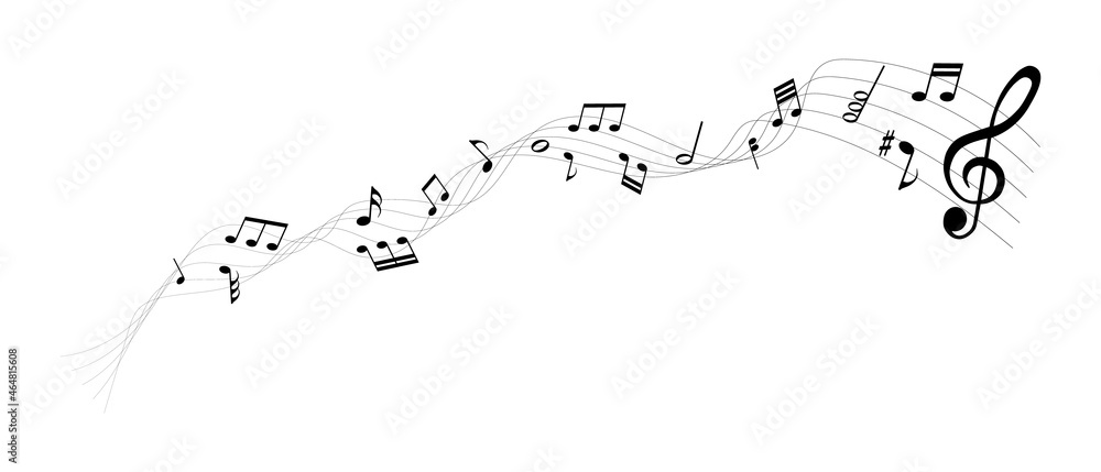 vector sheet music - musical notes melody on white background vector sheet music - musical notes melody on white background