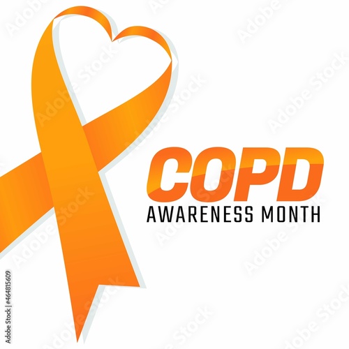 vector graphic of COPD awareness month good for COPD awareness month celebration. flat design. flyer design.flat illustration.