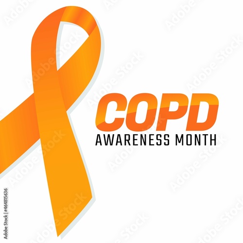 vector graphic of COPD awareness month good for COPD awareness month celebration. flat design. flyer design.flat illustration.