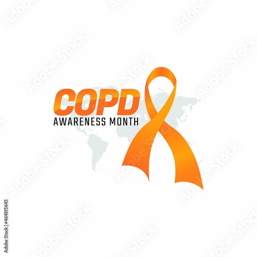 vector graphic of COPD awareness month good for COPD awareness month celebration. flat design. flyer design.flat illustration.