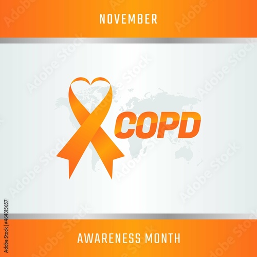 vector graphic of COPD awareness month good for COPD awareness month celebration. flat design. flyer design.flat illustration.