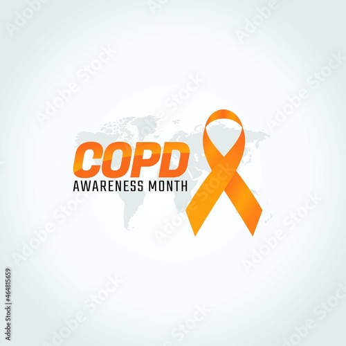 vector graphic of COPD awareness month good for COPD awareness month celebration. flat design. flyer design.flat illustration.