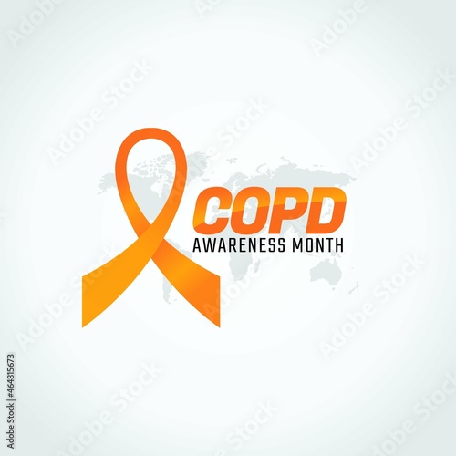 vector graphic of COPD awareness month good for COPD awareness month celebration. flat design. flyer design.flat illustration.