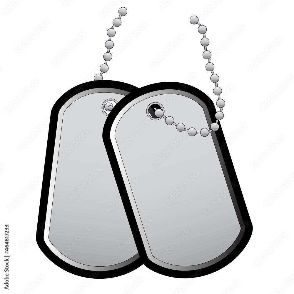 Fototapeta premium Two Blank Dog Tags