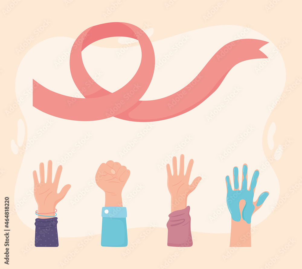 Obraz premium human rights, hands up