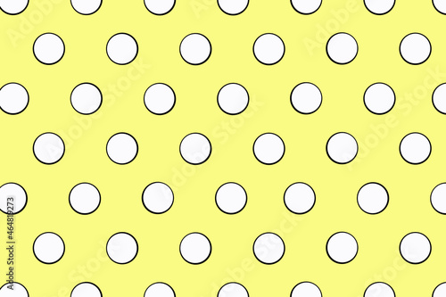 yellow background, yellow background with white polka dots, 