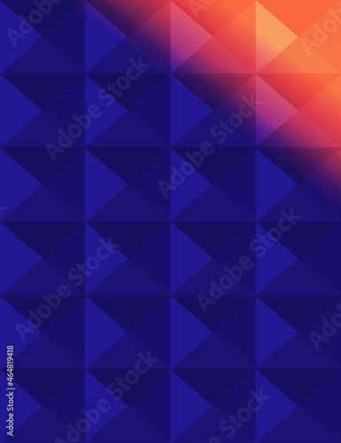 Geometric shapes background on evening and night color