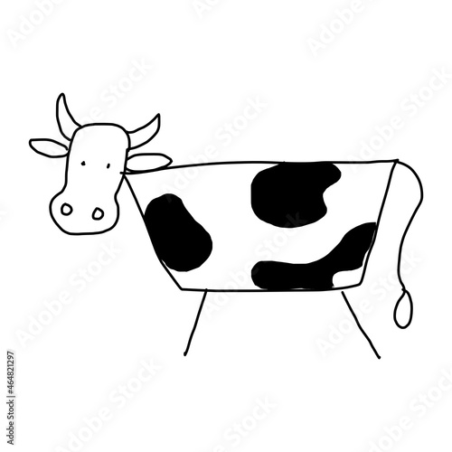 Eine einfache Kuh als Symbol oder Icon