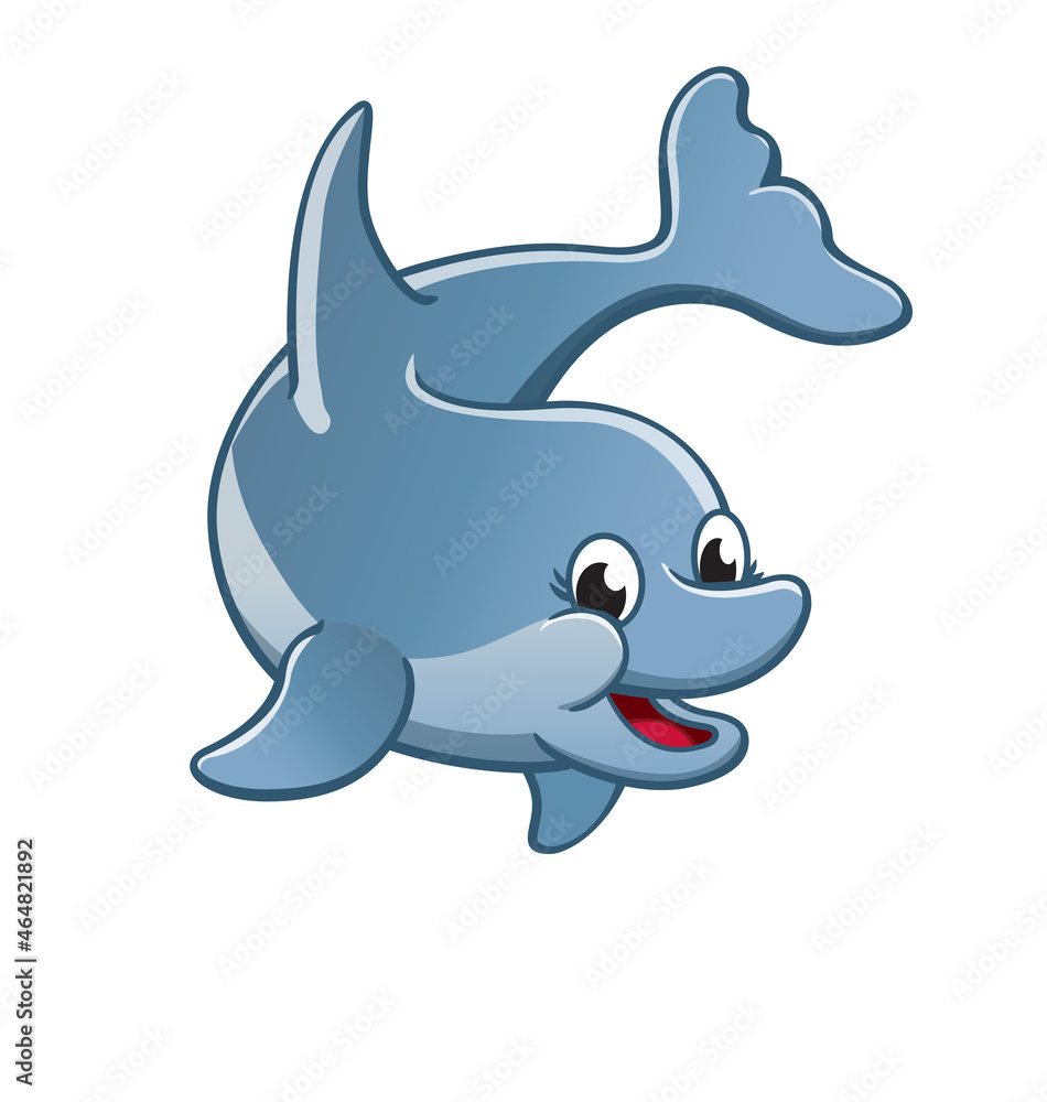 happy cute smiling cartoon dolphin happy cute smiling cartoon dolphin