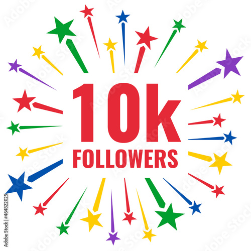 thank you 10k followers, social media vector squared post template