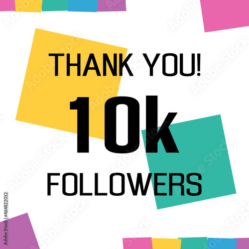 thank you 10k followers, social media vector squared post template