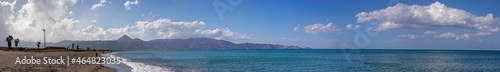 panoramic view of Amoudara beach near Heraklion in Crete, horizontal