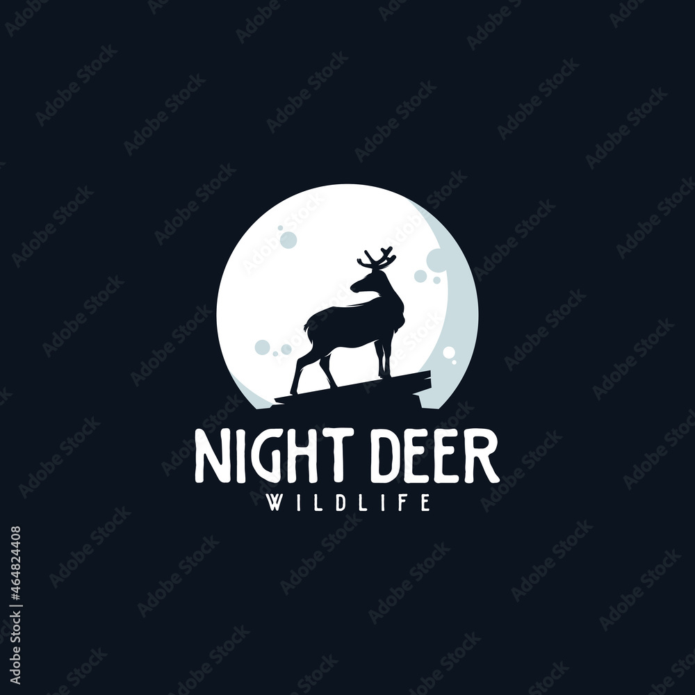 Obraz premium Deer vector illustration, Deer Logo Template