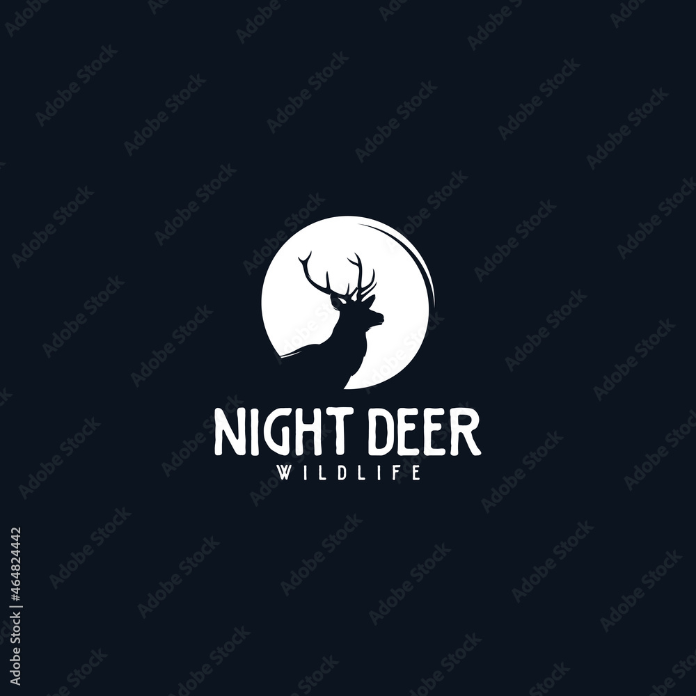 Deer head creative design logo vector
