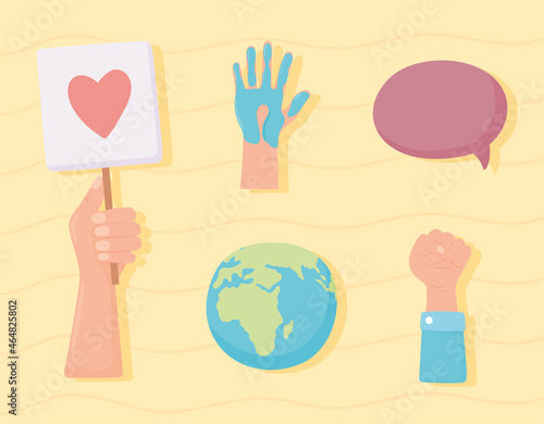 human rights day icons