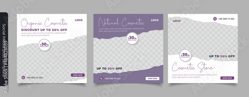 Cosmetic store social media posts