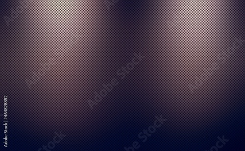 Dark brown smooth surface backdrop covered small dots. Toned grid.