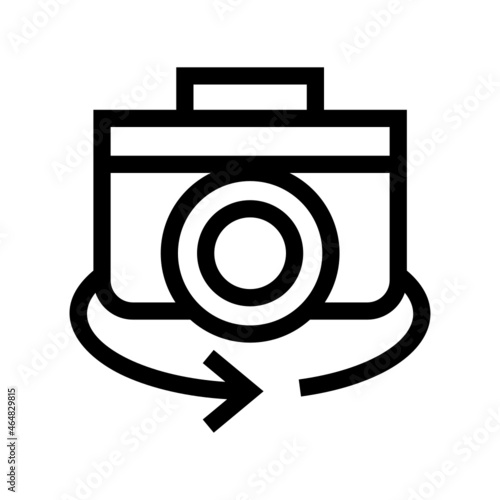 rotate camera icon on white background 