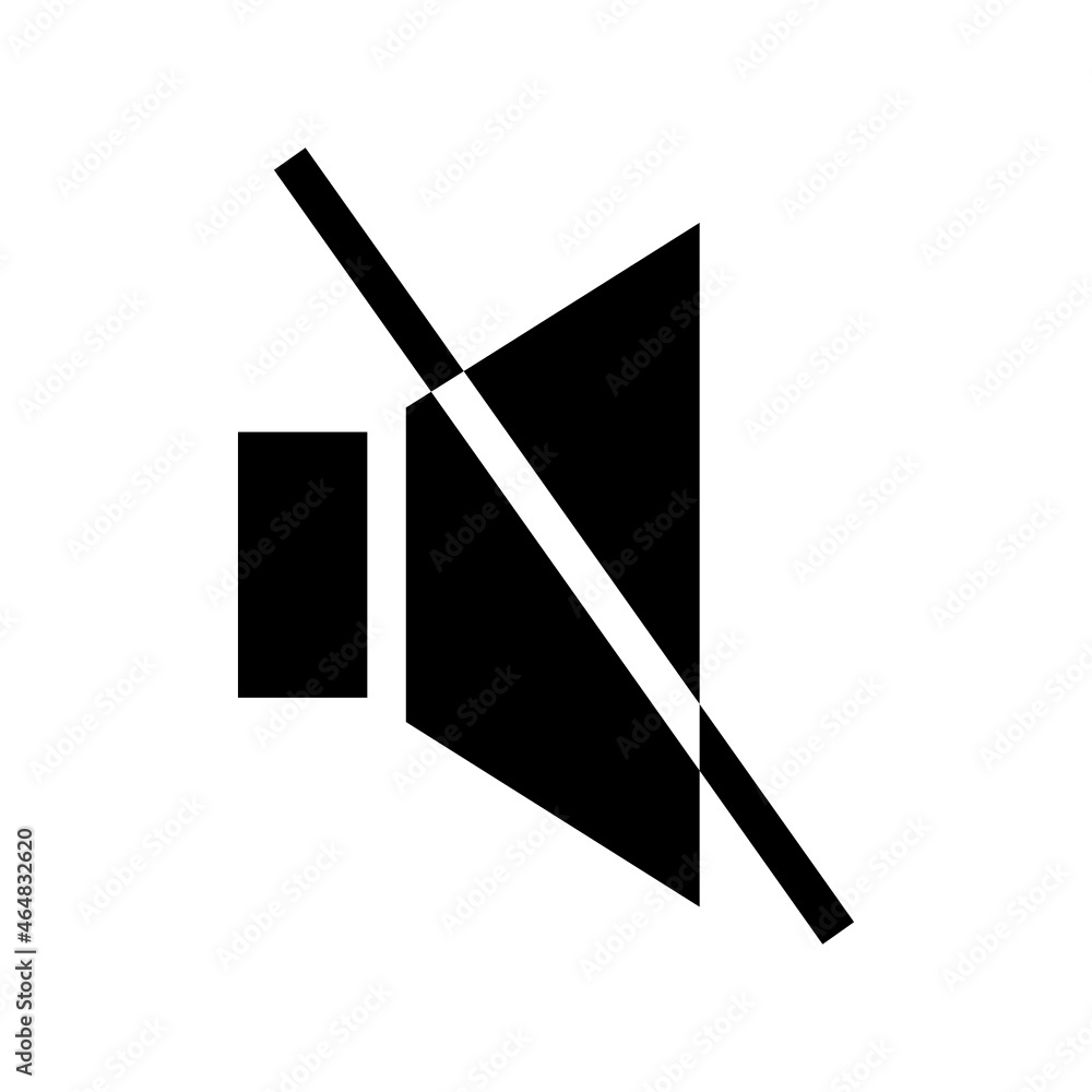 sound off icon on white background
sound off icon on white background