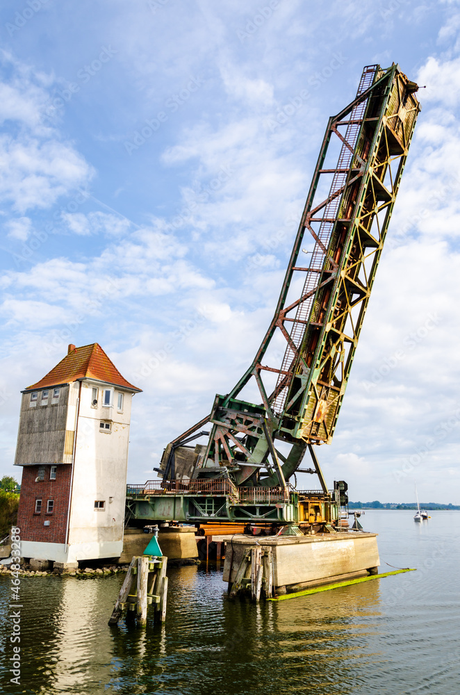 The Lindaunis Bridge is a bascule bridge crossing the Schlei, an inlet of the Baltic Sea in Schleswig-Holstein, at one of its narrowest parts