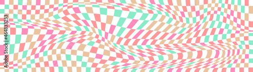 Checkered background with distorted squares