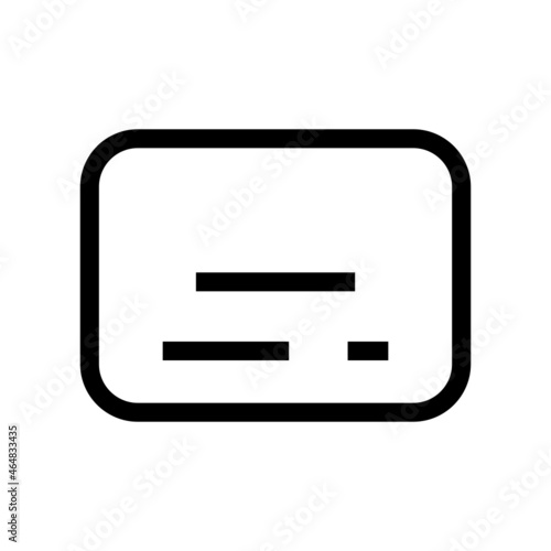 subtitle icon on white background	
