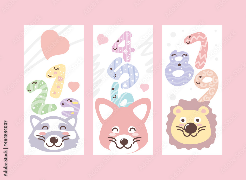 baby numbers cards
