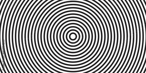 Spiral round illusion pattern black line vector background design